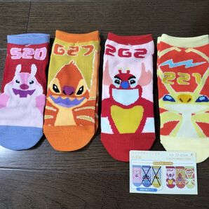 リロ&スティッチ キャラクター靴下 4足セット
