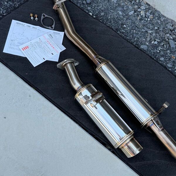 走行50km AE86 カローラレビン スプリンタートレノ用デフ下マフラー 5次元 ミラクルファイヤーボール 5ZIGEN