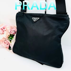 PRADA プラダ ショルダーバッグ ナイロン 斜め掛けかばん ブラック 447