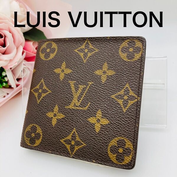 LOUIS VUITTON ルイヴィトン ポルトフォイユ マルコ モノグラム 二つ折り財布 財布 ブラウン 480