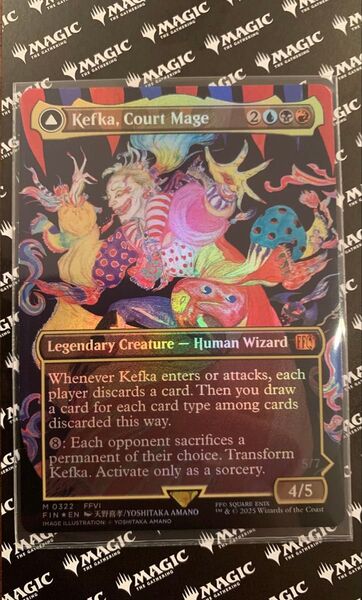 【MTG】 ファイナルファンタジー 人造魔導士、ケフカ/破壊の化身、ケフカ Foil ボーダーレス 英語版 ENG FIN322