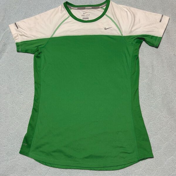 NIKE ナイキ DRI-FIT ランニングウェア 半袖Tシャツ グリーン サイズM