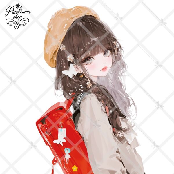 (NO.154) 人物ステッカー 女の子ステッカー 人物シール 女の子シール オリジナルステッカー コラージュ素材 手帳素材