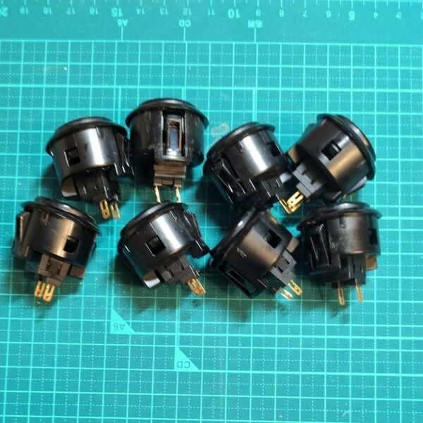 三和電子 アケコンボタン 30mm 8個セット