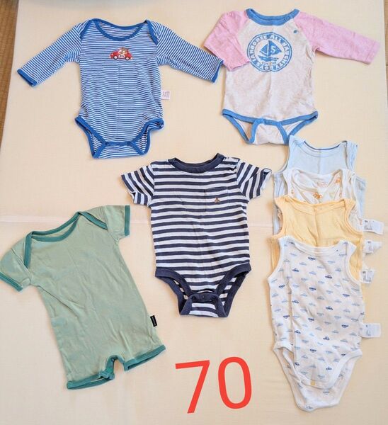 ロンパースまとめ売り 70 ミキハウス、babyGap