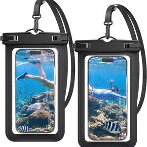 防水ケース スマホ 海 プール 旅行 水中 水上 IPX8認定 2枚セット