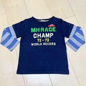 mikihouse*100cm*重ね着風長袖トップス ロンT