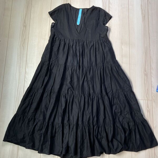 Merlette マーレット TOMORROWLAND別注CHELSEA DRESS ティアードワンピース 黒 XS