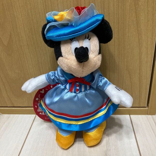 ディズニーシー13周年 ミニーアメフロ ぬいぐるみバッジ 限定品 ぬいば