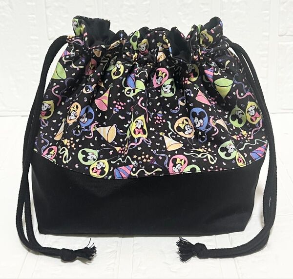 ハンドメイド ミッキーミニー お弁当巾着袋 お弁当袋