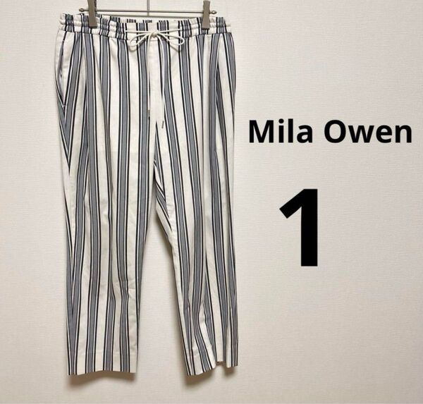 Mila Owen ミラオーウェン パンツ ストライプ サイズ1 ウエストゴム