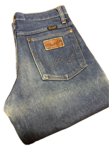 70's ラングラー Wrangler デニム パンツ 美ブルー 29×30 USA製 ヴィンテージデニム