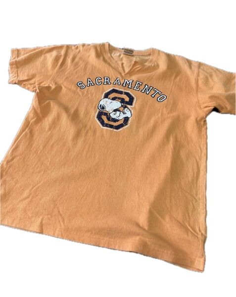 PEANUTS Tシャツ 半袖 カットソー スヌーピー イエロ