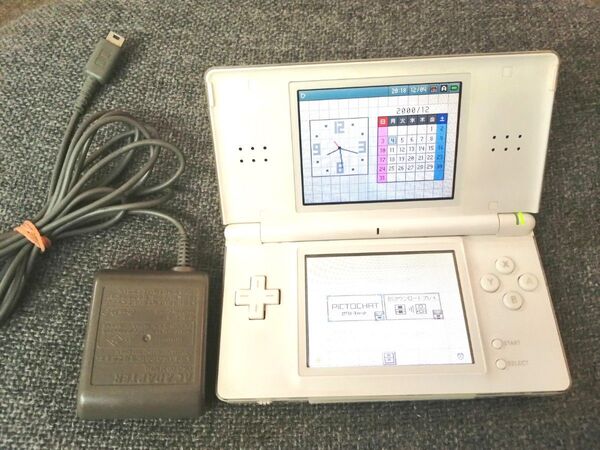 動作品 ニンテンドーDS Lite 本体 充電器 ACアダプター付き ホワイト