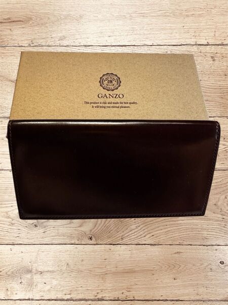 ガンゾシェルコードバン2 ファスナー小銭入れ付き長財布