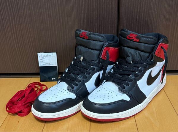 中古 ナイキ エアジョーダン 1 Retro High Black Toe Reimagined 27.5cm