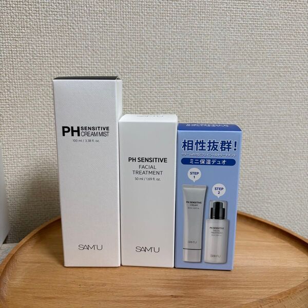 SAM'U PHセンシティブクリームミスト フェイシャルトリートメント ミニ保湿デュオ 3点セット