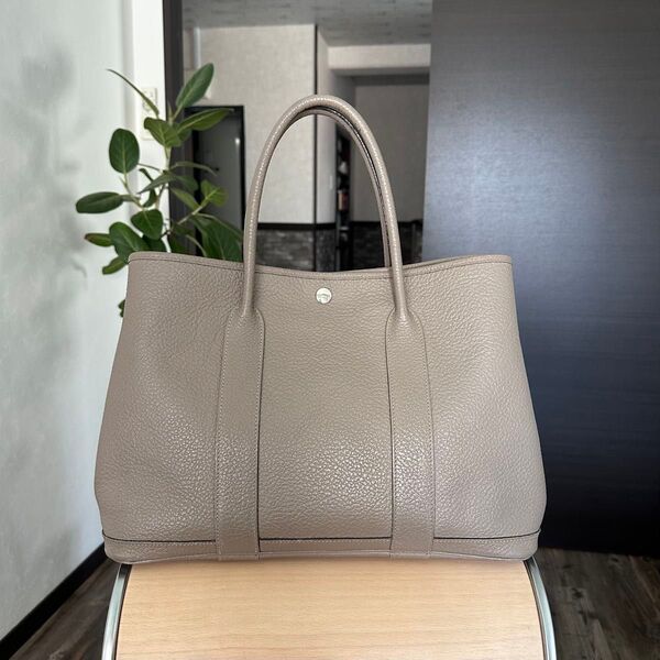 HERMES ガーデンパーティ PM 36 グリアスファルト トートバッグ