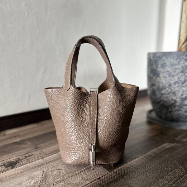 HERMES ピコタンロック 18 PM エトゥープ ハンドバッグ
