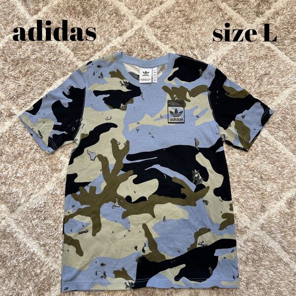 極美品 希少 アディダス adidas Tシャツ トレフォイル 迷彩