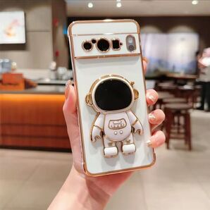 Google Pixel 8aケース 宇宙人 スタンド式 可愛い 大人気 韓国 定番 おしゃれ