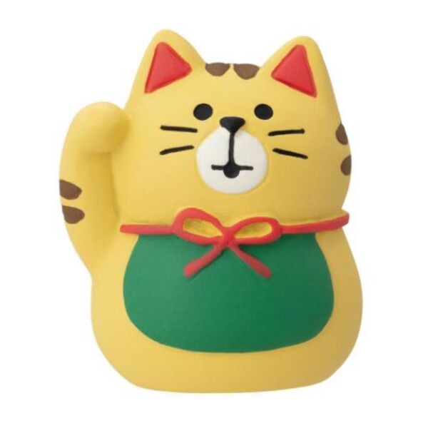 新品未使用 デコレ コンコンブル 豆福マスコット 招き猫 とら ねこ ネコ インテリア 置物 金運上昇