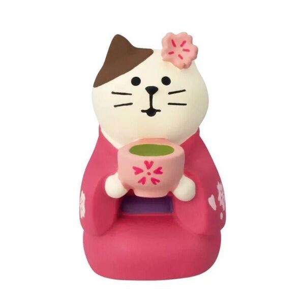 新品未使用 デコレ コンコンブル 京抹茶猫 ねこ ネコ インテリア 置物 京都