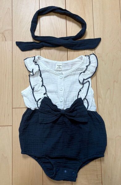 サイズ90 ロンパース 夏用 フリル 女の子
