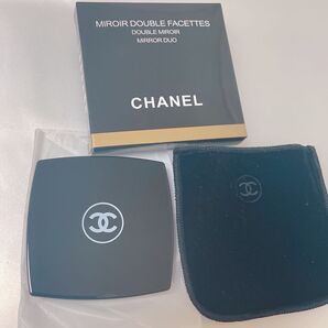 CHANEL シャネル ミロワール ドゥーブル ファセット コンパクト ミラー 鏡 ブラック ノベルティ