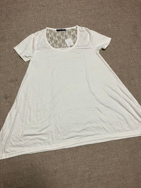 INGNI/イング【未使用】レースAライン半袖カットソー☆M☆オフホワイト Tシャツ 半袖★お値引き不可