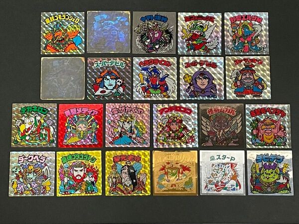 旧ビックリマン【ヘッド 22枚セット】ヘラクライスト 魔肖ネロ ヤマト爆神 シャーマンカーン(赤スケ)など