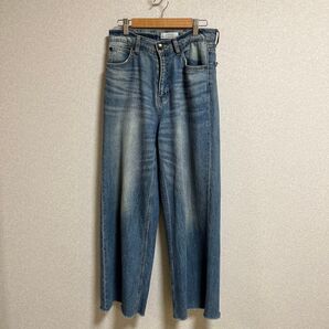 ローリーズファーム ワイドデニム ハイウエスト ストレートデニム ブルー M