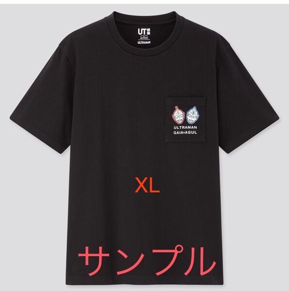 UNIQLO ユニクロ UT Tシャツ XL Tee ウルトラマン ガイア アグル コラボ GAIA AGUL 中古 USED 黒