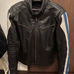 BMWレザージャケット美品 レザージャケット ブラック motorrad 牛革
