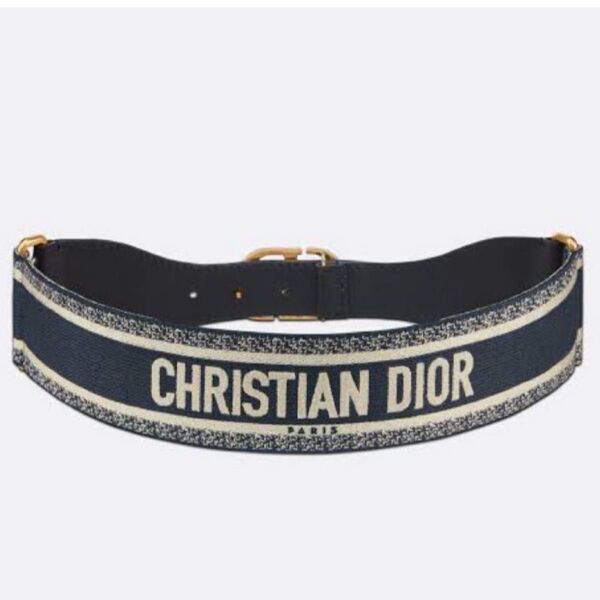 ディオール エンブロイダリー ベルト CDロゴ キャンバス CHRISTIAN DIOR Christian Dior 85