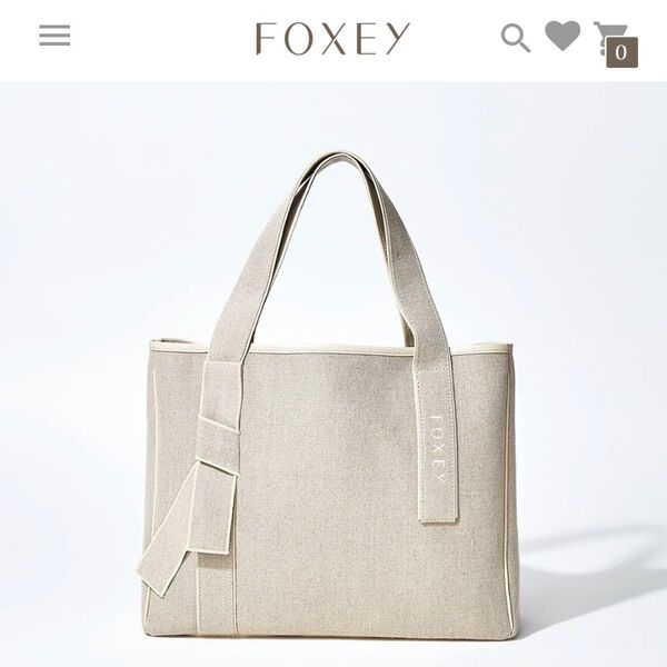 フォクシー Anytime Tote エニータイムトート エニタイムトート トートーバッグ アイボリー FOXY foxy