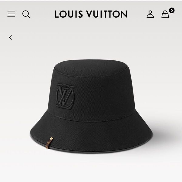 ルイ・ヴィトン バケットハット・LV シティー バケハ M 帽子 ブラック 黒 LOUIS VUITTON