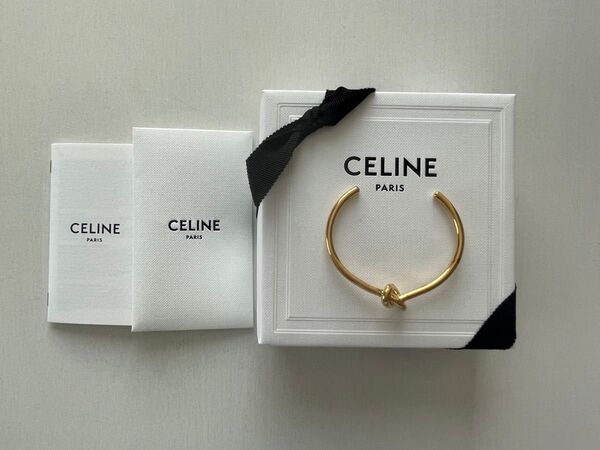 セリーヌ ノット エクストラシンブレスレット ゴールドフィニッシュ ブラス CELINE S C1 バングル ブレスレット