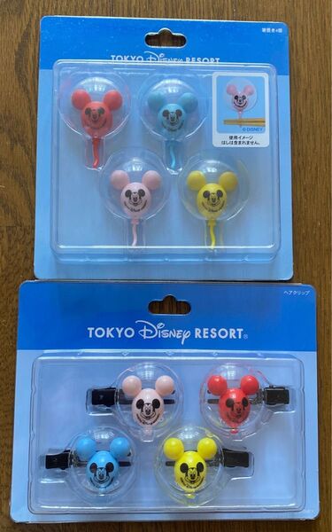ディズニーリゾート ミッキー バルーン 箸置き ヘアクリップ ヘアピン 新品 未使用