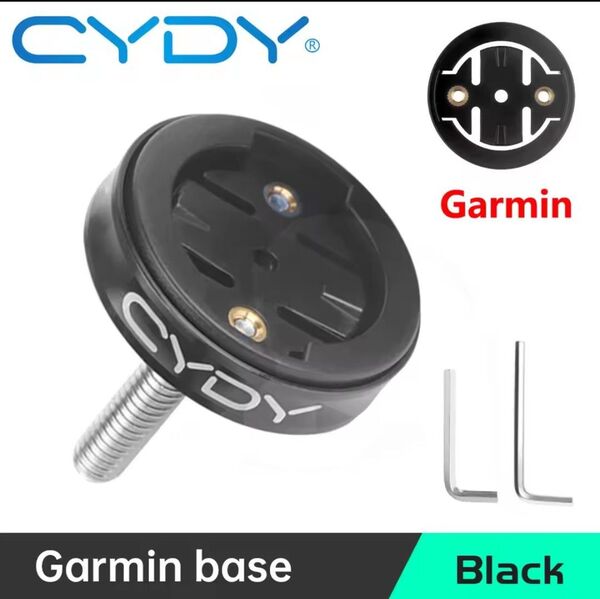 【Garmin、iGPSPORT、XOSS用】サイコンマウント黒色 ステム設置タイプ