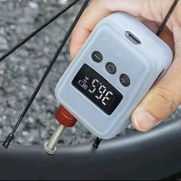 【新品】携帯ミニ電動ポンプ・自転車空気入れ
