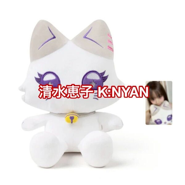 清水恵子 K:NYAN おすわりME:EYE's ぬいぐるみ トレカ付き