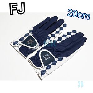 新品【20cm】【ネイビー】【両手用】フットジョイ ゴルフグローブ