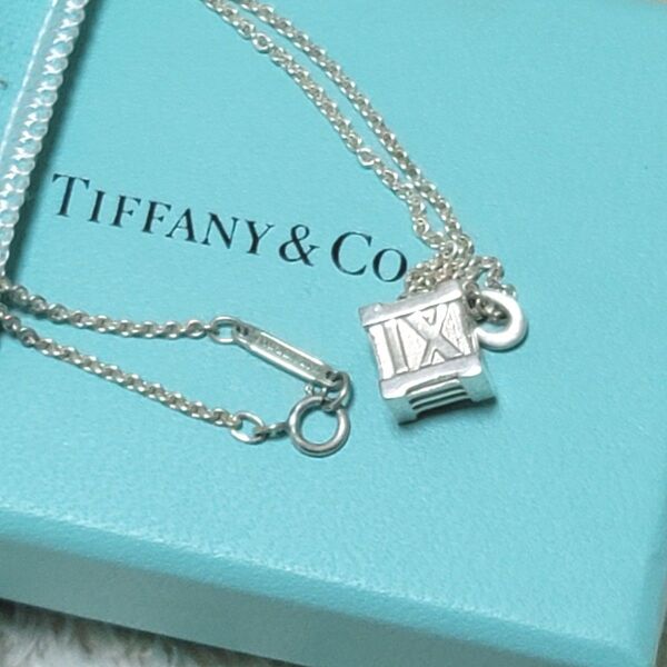 美品 ティファニー アトラス キューブネックレス シルバー925 付属品付き TIFFANY& Co ネックレス アクセサリー