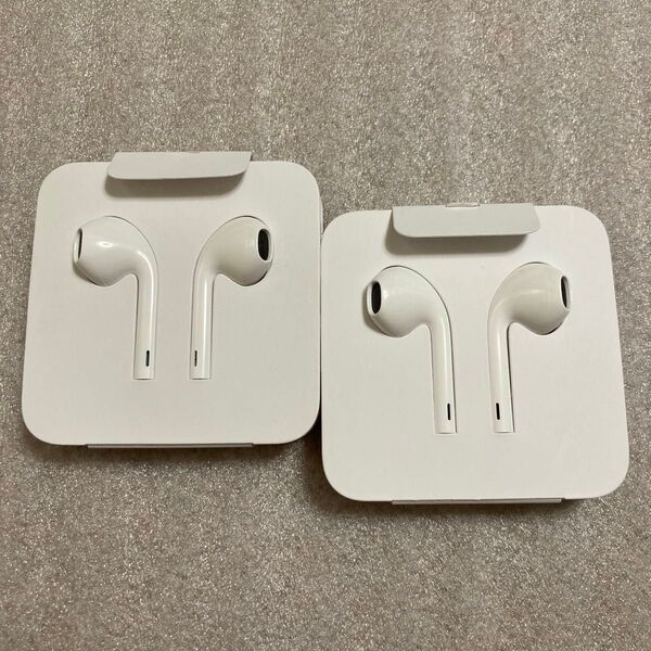 未使用 iPhone純正イヤホン イヤフォンApple 純正品 Lightning端子 ライトニング 2個セット