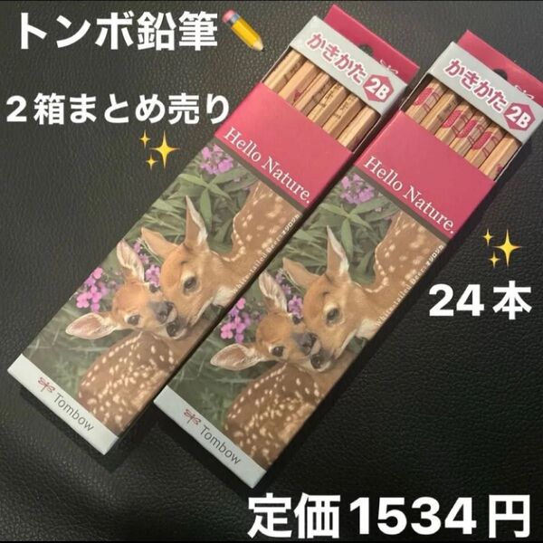 トンボ鉛筆 かきかた鉛筆 2B 2箱(24本)セット 新品未使用