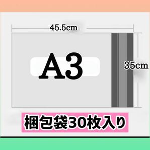 A3サイズ 梱包袋 宅配袋 保存袋 ラッピング 30枚入り