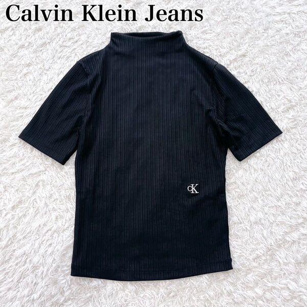 美品 カルバンクライン Calvin Klein Jeans ブラック 半袖 Tシャツ S