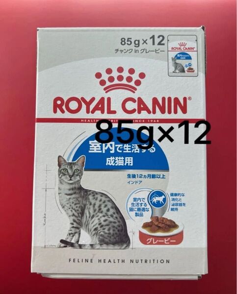 インドア ウエット グレービー 85g×12 ロイヤルカナン 室内で生活する 成猫用 【新品未開封】