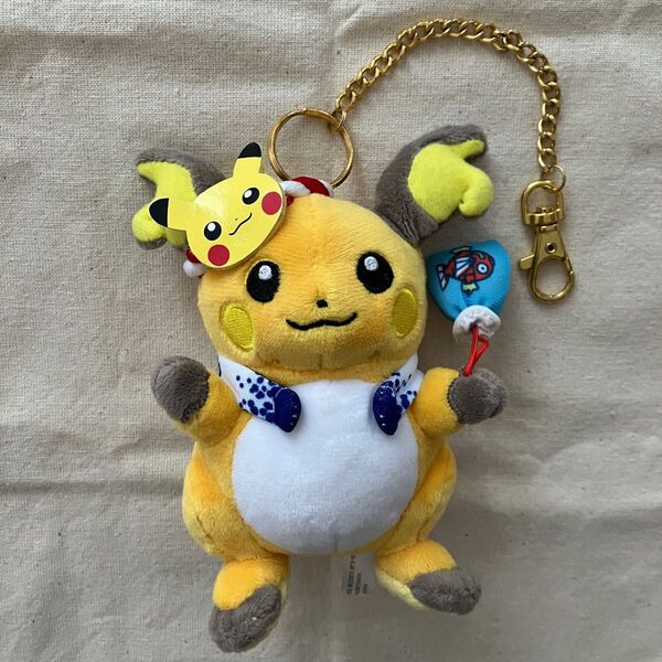 おまつりライチュウ ぬいぐるみ マスコット キーホルダー ポケモンセンター ポケセン はちまき ハチマキ お祭り お祭 金魚